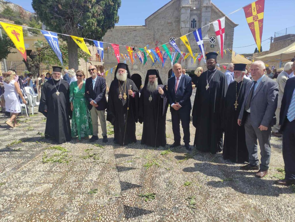 Με λαμπρότητα και κατάνυξη η τελετή Θυρανοιξίων του ανακαινισθέντος Ι.Ν. Αγίου Γεωργίου Συκούση στη&nbsp;Χίο