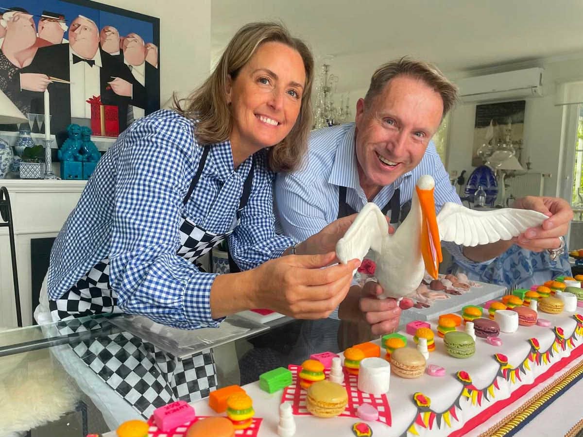 H Πριγκίπισσα Claire του Βελγίου με τον «Cake King» Michael Lewis-Anderson συμμετείχαν στην εκδήλωση «Plus Grande&nbsp;Table»